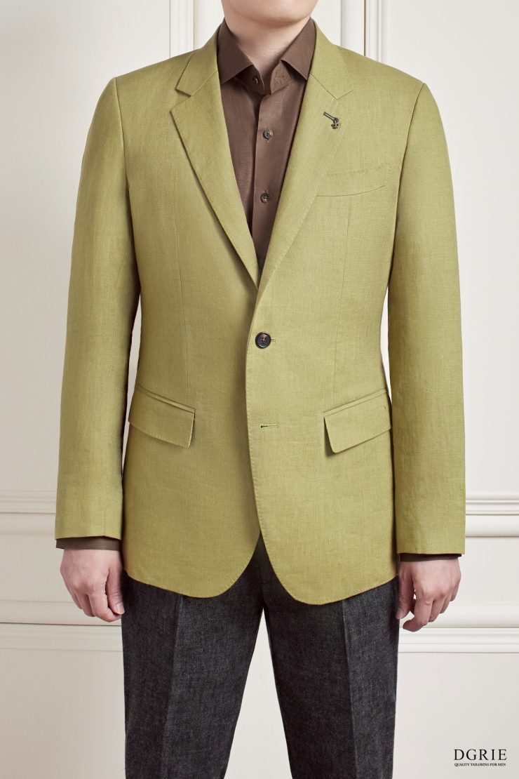 เสื้อสูท Olive Green Poland Linen Sport Jacket - DGRIE