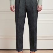 กางเกงยีนส์ Sport Dark Grey Buckle Belt Denim Pants