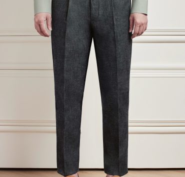 กางเกงยีนส์ Sport Dark Grey Buckle Belt Denim Pants