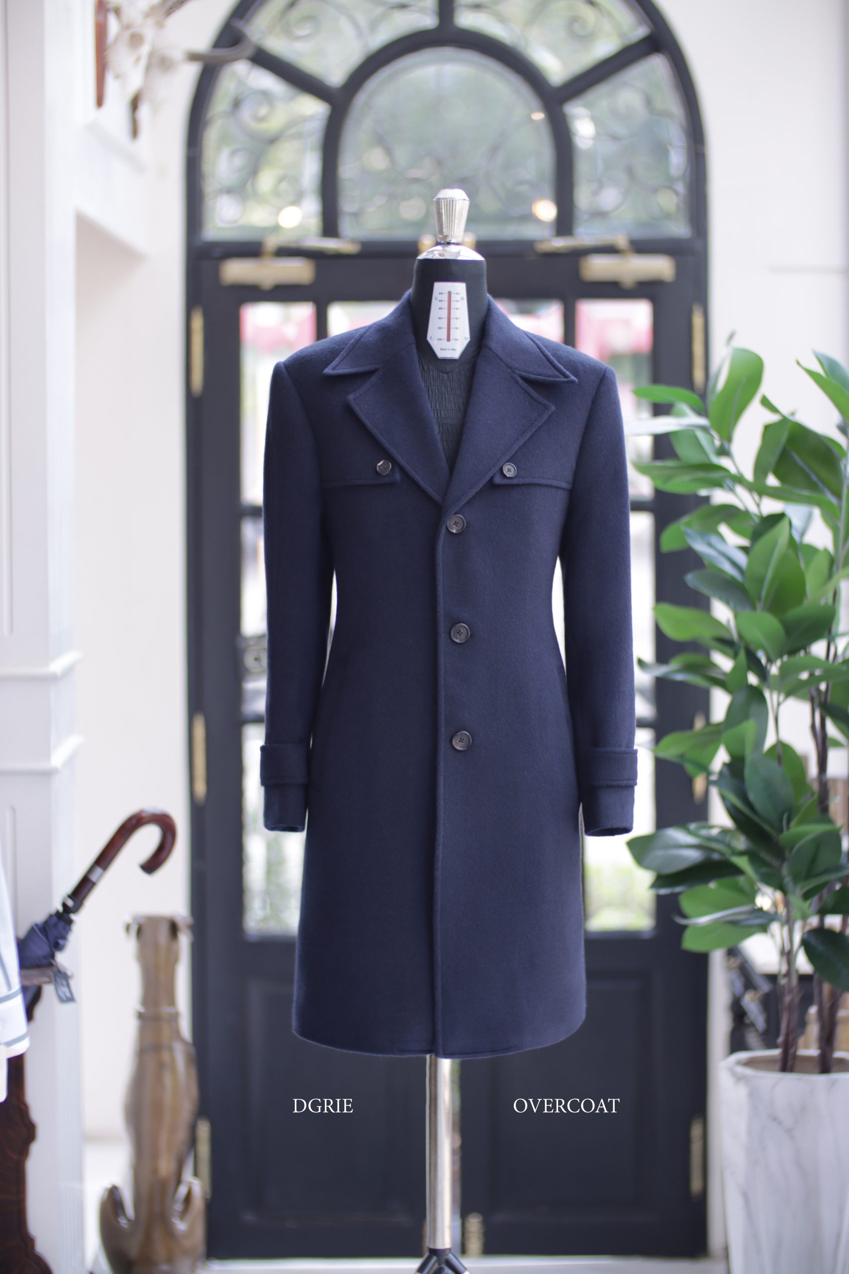 ตัดโค้ท Bespoke Navy Classic Overcoat