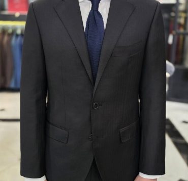 DGRIE Black Herringbone Notch Lapel Suits