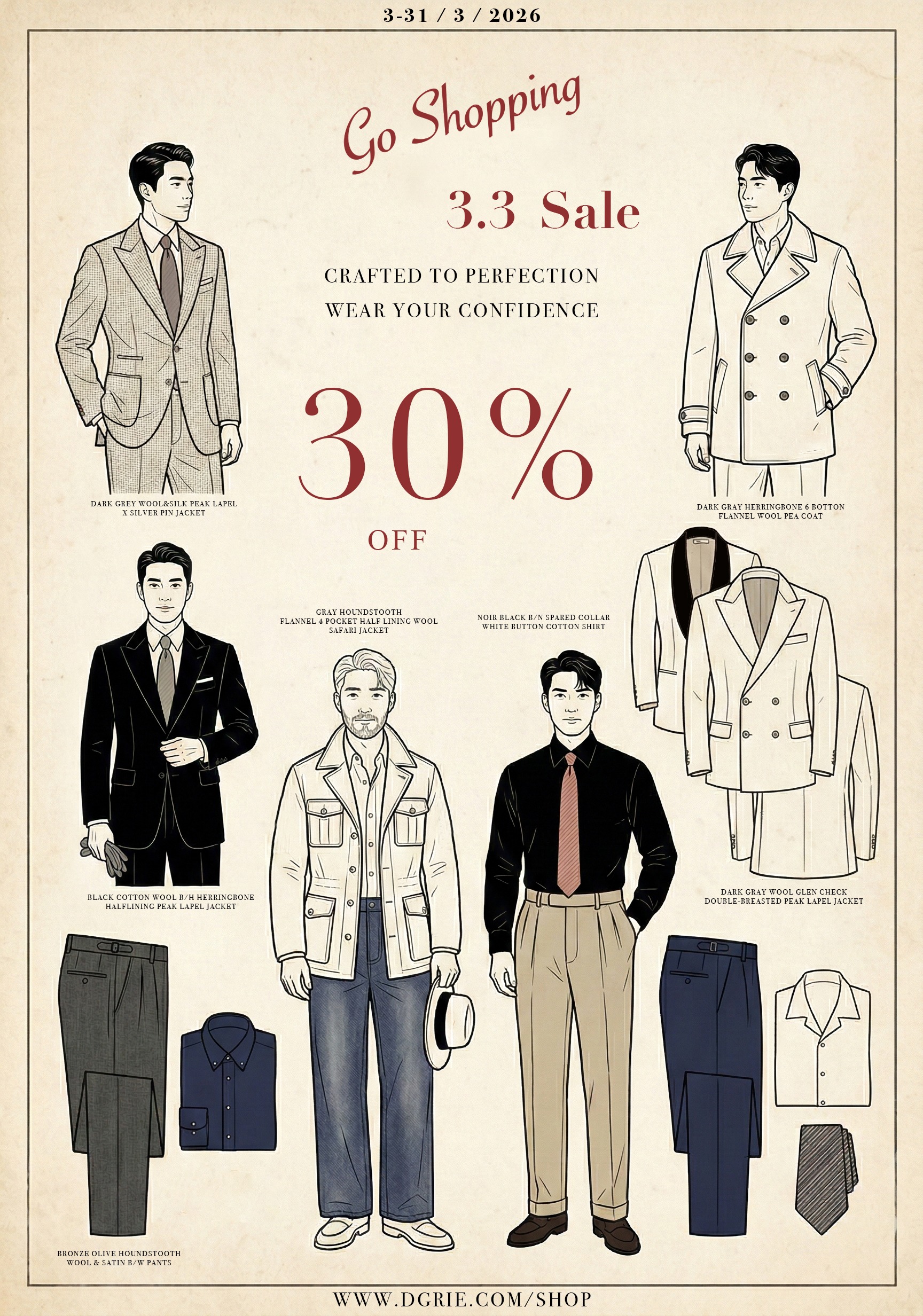 DGRIE EXCLUSIVE SALE - 30% OFF, (READY TO WEAR)