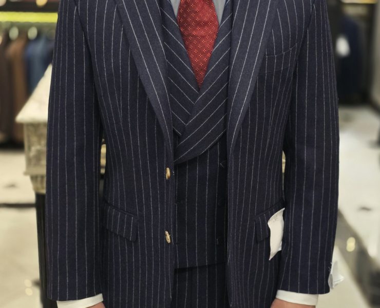 ตัดสูท DGRIE NAVY FLANNEL CLASSIC 3 PIECE SUITS