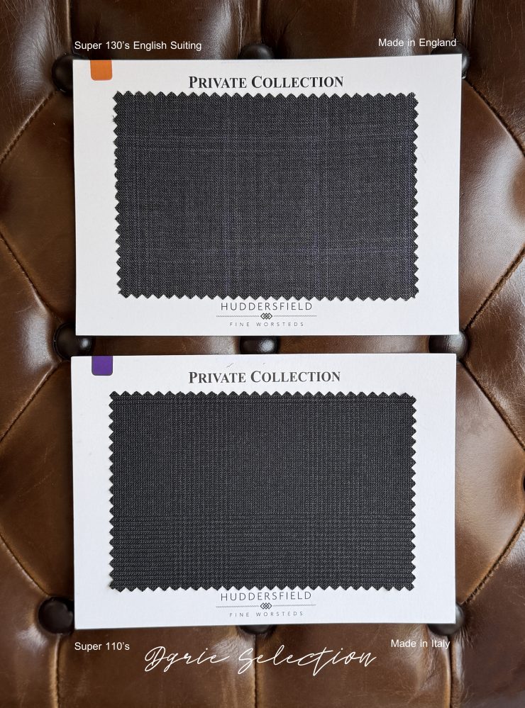 ผ้าตัดสูท DGRIE Selection - Subtle Purple Check & Prince of Wales