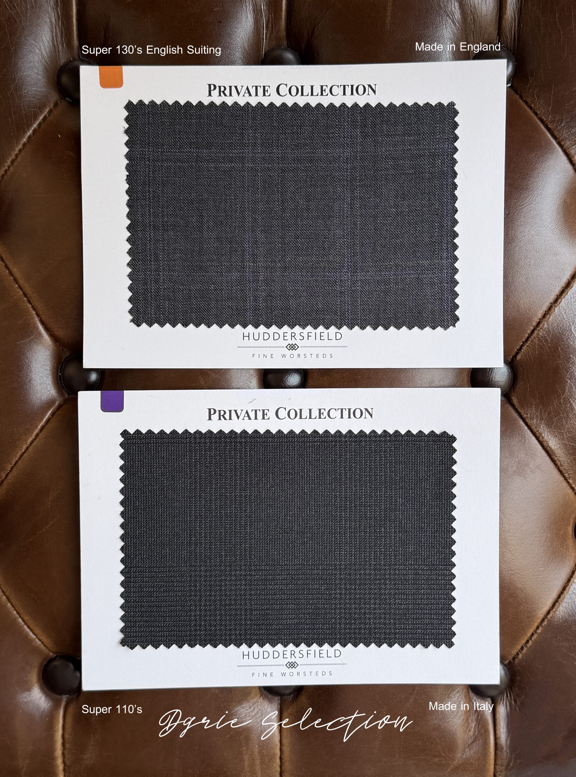 ผ้าตัดสูท DGRIE Selection - Subtle Purple Check & Prince of Wales