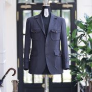 DGRIE Solbiati - Art Du Lin - Grey Navy Safari Jacket