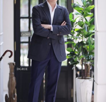 DGRIE Solbiati - Art Du Lin - Navy-Grey Safari Jacket