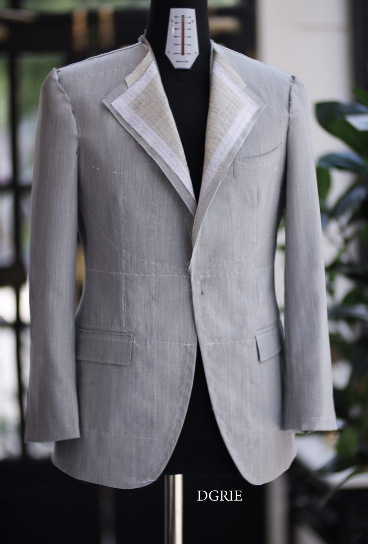 ตัดสูท Fitting Full Canvas Italy Grey Suits