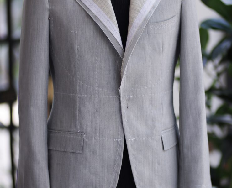 ตัดสูท Fitting Full Canvas Italy Grey Suits