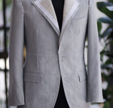 ตัดสูท Fitting Full Canvas Italy Grey Suits