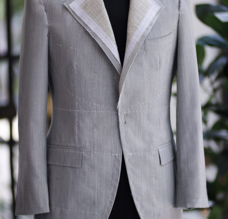 ตัดสูท Fitting Full Canvas Italy Grey Suits