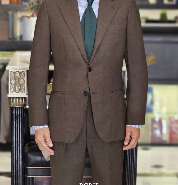 ตัดสูท DGRIE Fox Brothers Brown Single Breasted Suit 17 ตัดสูท DGRIE Fox Brothers Brown Single Breasted Suit