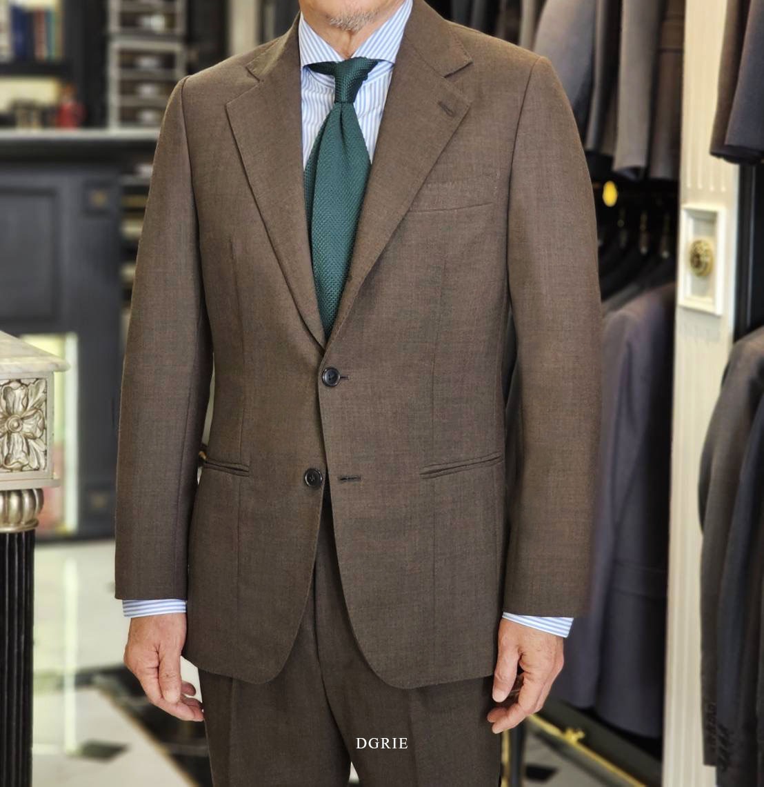 ตัดสูท DGRIE Fox Brothers Brown Single Breasted Suit