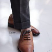 รองเท้าหนัง DGRIE - Premium Cap Toe Oxford (Veg Tan) Shoes 2