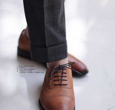 รองเท้าหนัง DGRIE - Premium Cap Toe Oxford (Veg Tan) Shoes 2