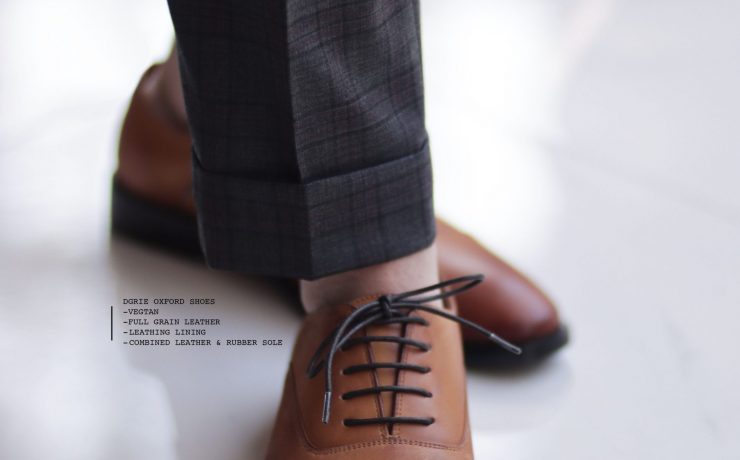 รองเท้าหนัง DGRIE - Premium Cap Toe Oxford (Veg Tan) Shoes 2