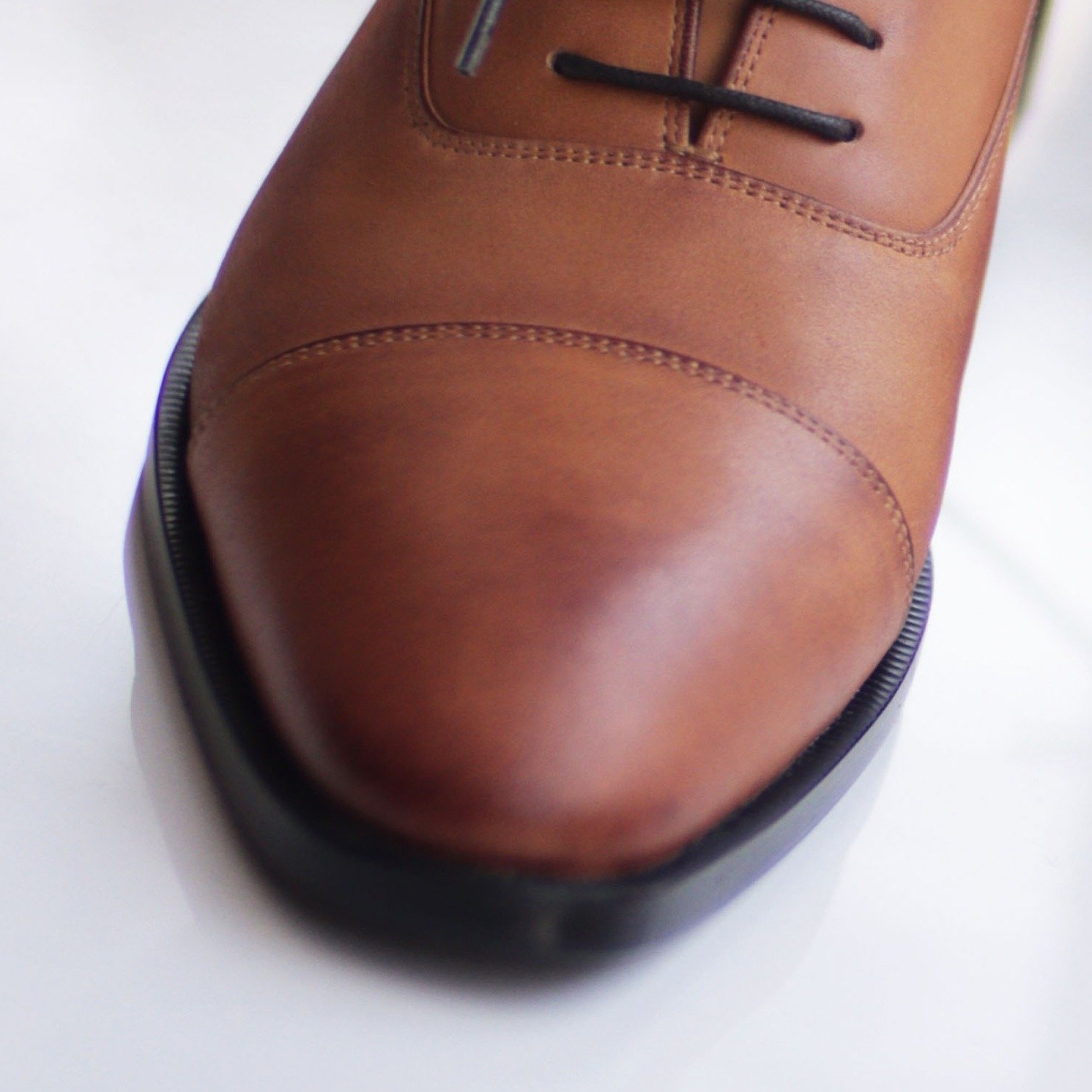 รองเท้าหนัง DGRIE - Premium Cap Toe Oxford (Veg Tan) Shoes 2