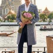 LotusTrend ดอกบัวสะพานพุทธ - เสื้อโค้ทผ้าไทย The Artisan Long Coat: Thai Indigo Edition