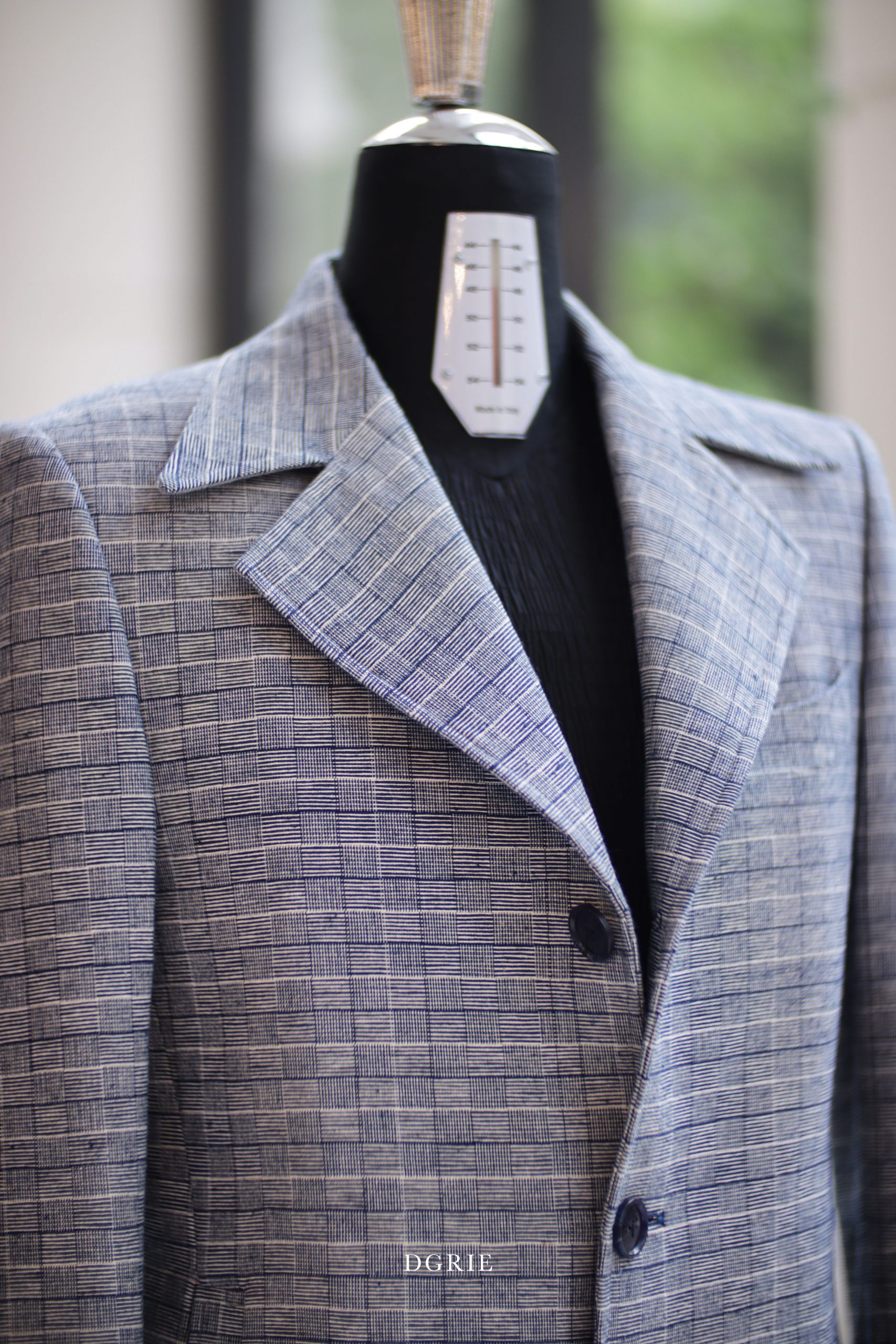 LotusTrend ดอกบัวสะพานพุทธ - เสื้อโค้ทผ้าไทย The Artisan Long Coat: Thai Indigo Edition