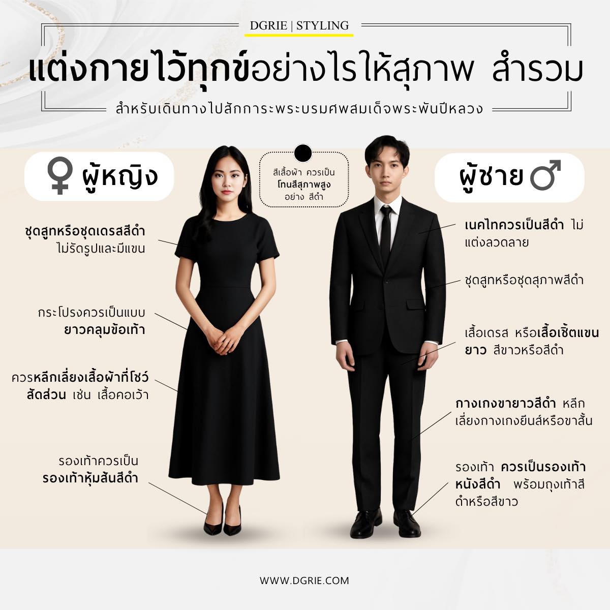 How should one dress respectfully and solemnly during mourning?