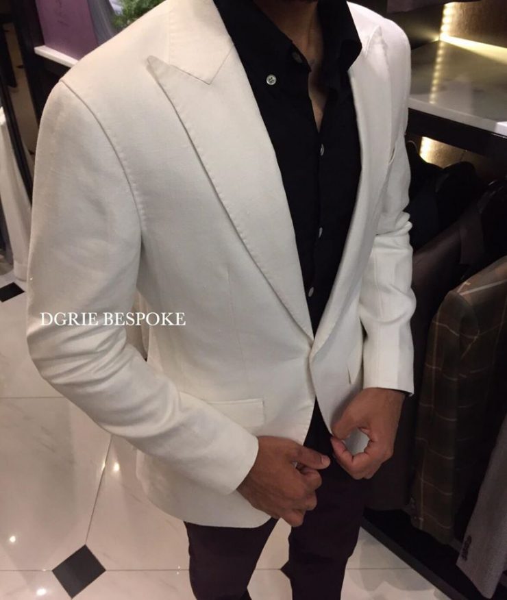 100 white linen blazer natural hand stitched shoulder by dgrie dgrie 1