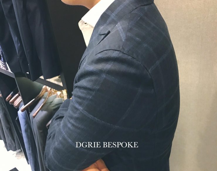 wool linen silk blazer natural hand stitched shoulder by dgrie dgrie