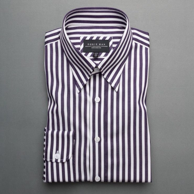 dgrie man english stripe navy blue hidden button dgrie 3