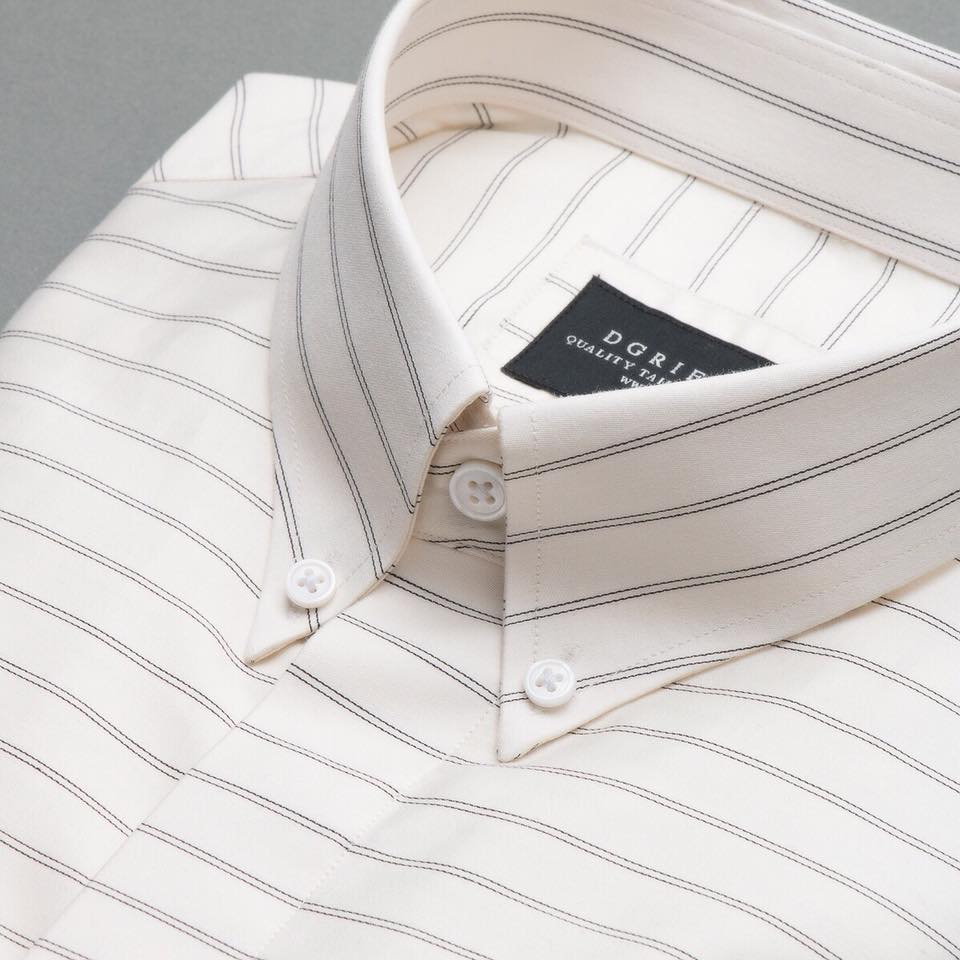 dgrie man slim fit italian button down stripe cream shirt dgrie