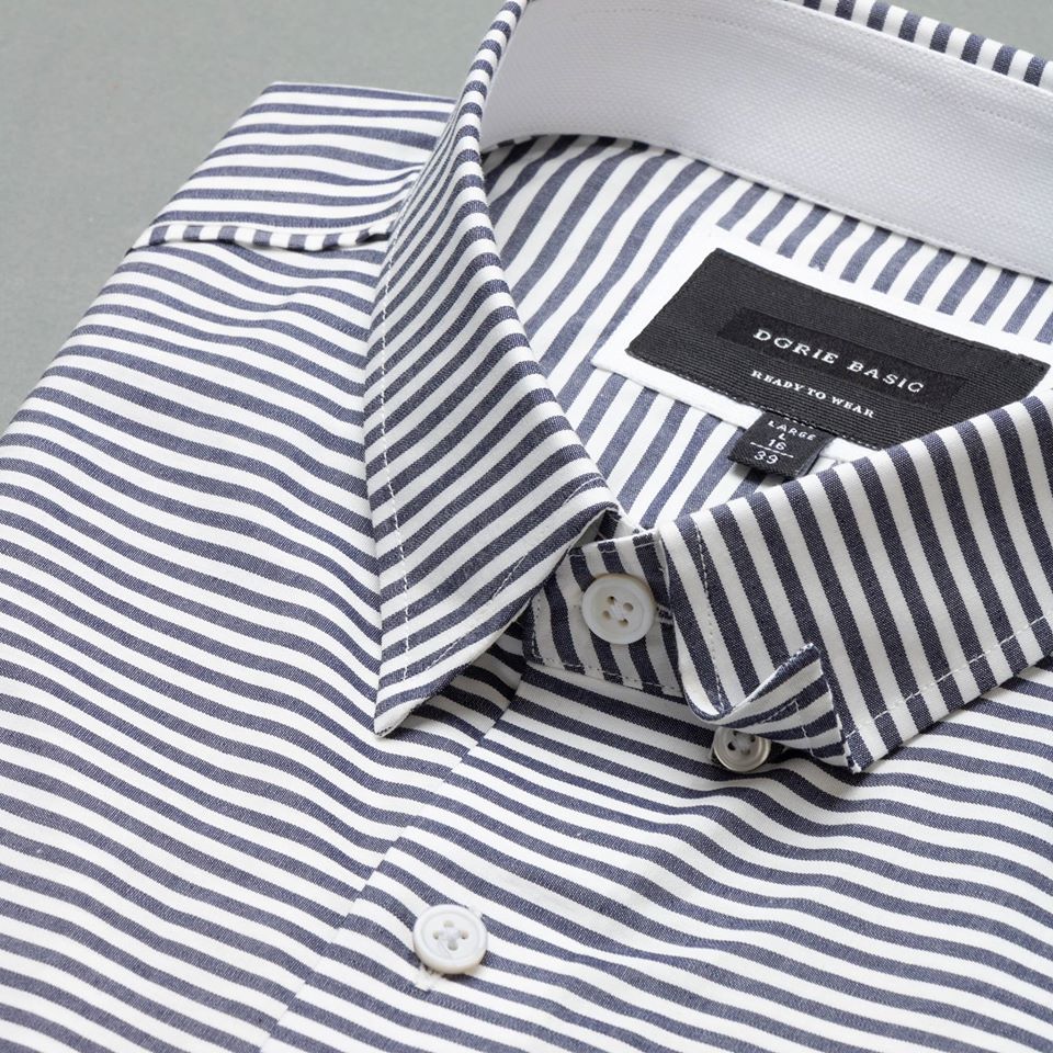 dgrie navy bengal stripe block slim c shirt dgrie