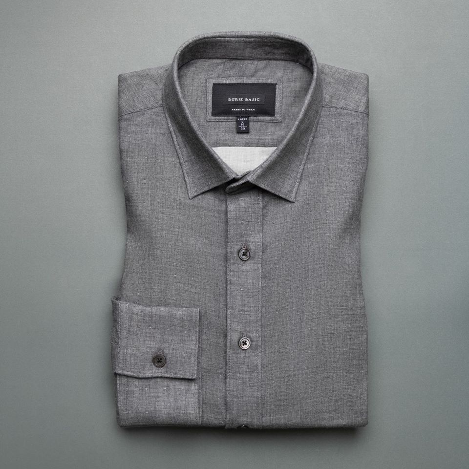 dgrie two tone soft gray slim collar shirt dgrie 2