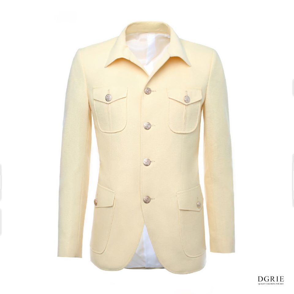 dgrie luxury balmacaan yellow pastel cropped trench jacket dgrie