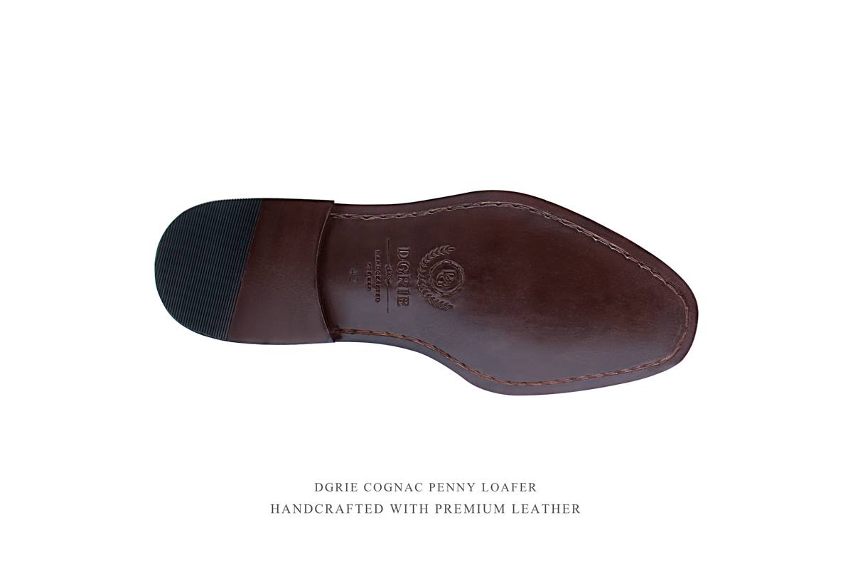 dgrie mens cognac elegant penny loafers shoes dgrie 3