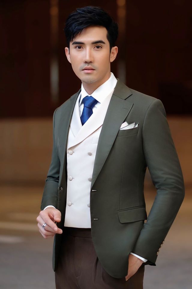 dgrie menswear vintage double breasted olive green dark brown soft wool 3 piece suit dgrie 1