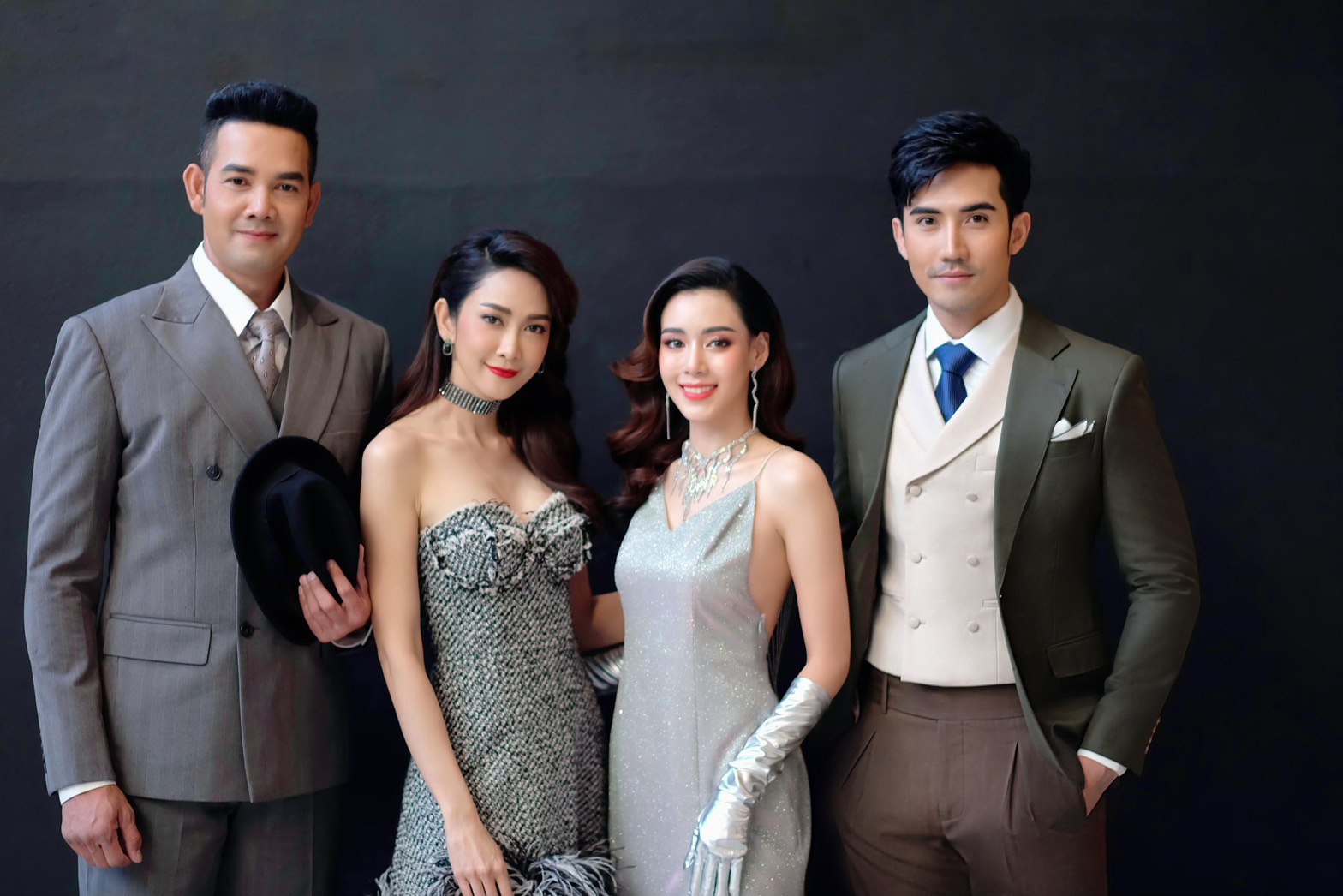 dgrie menswear vintage double breasted olive green dark brown soft wool 3 piece suit dgrie 2