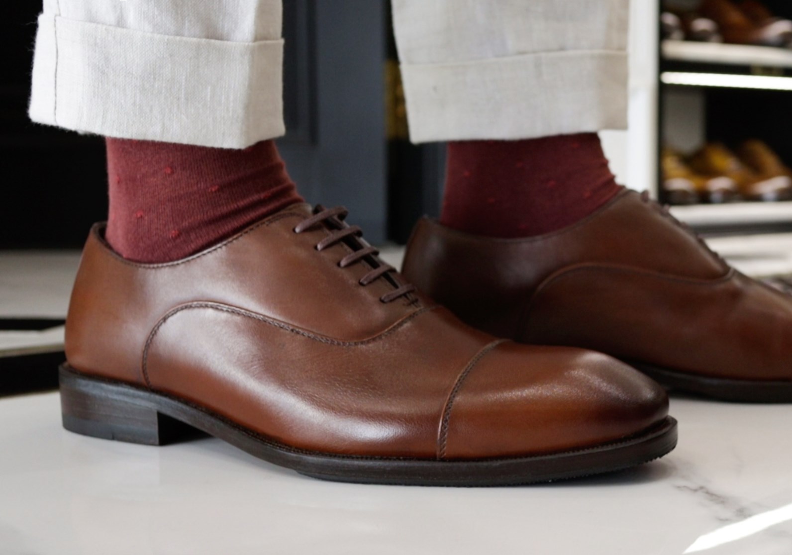 dgrie premium cap toe oxford cognac antique dgrie 4