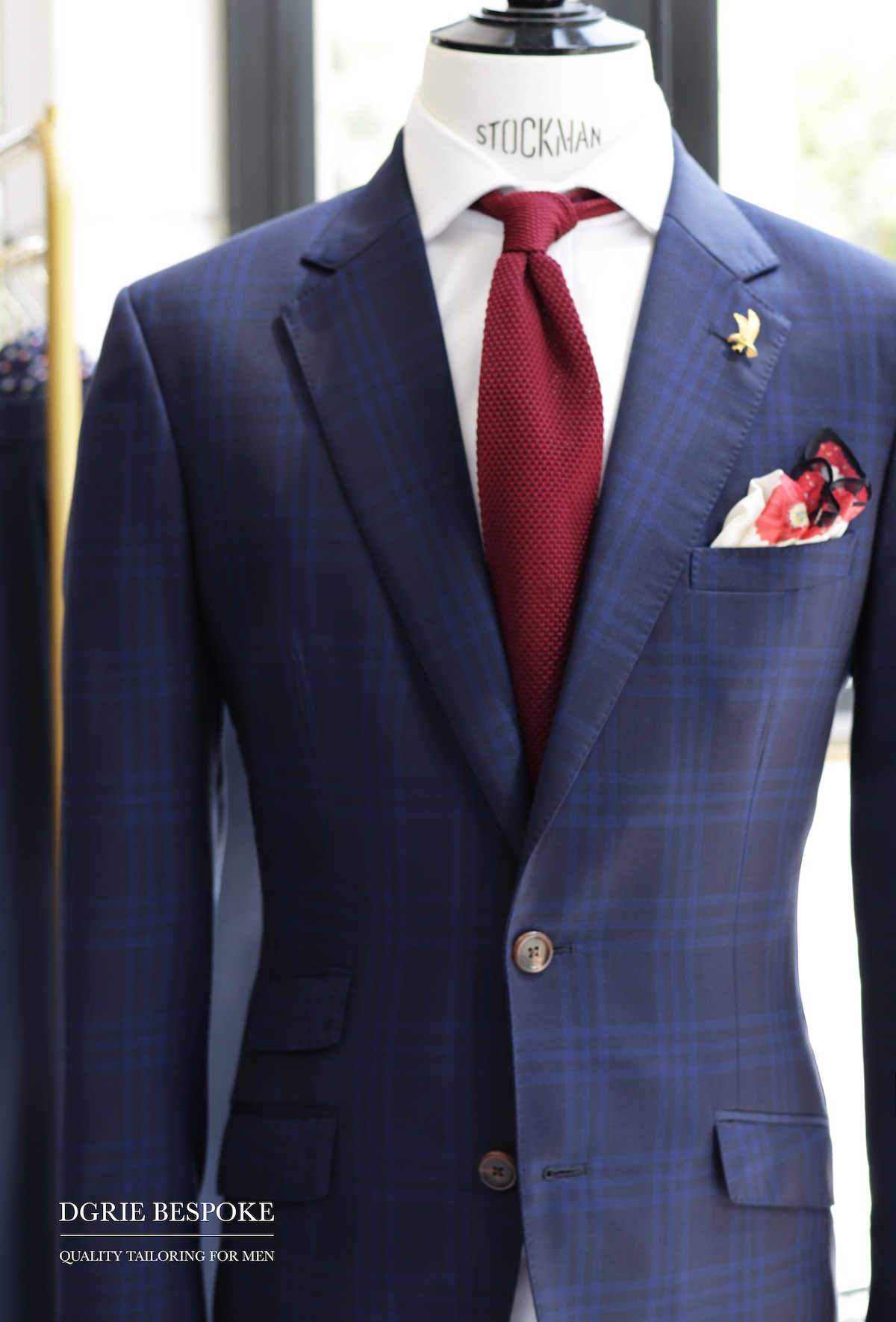 checked navy blue suits dgrie