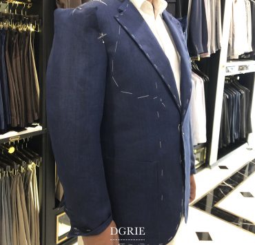 fitting navy linen jacket linen pant dgrie 1