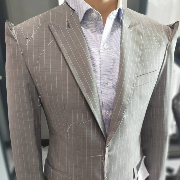 1st fitting grey pinstripe suits dgrie 5