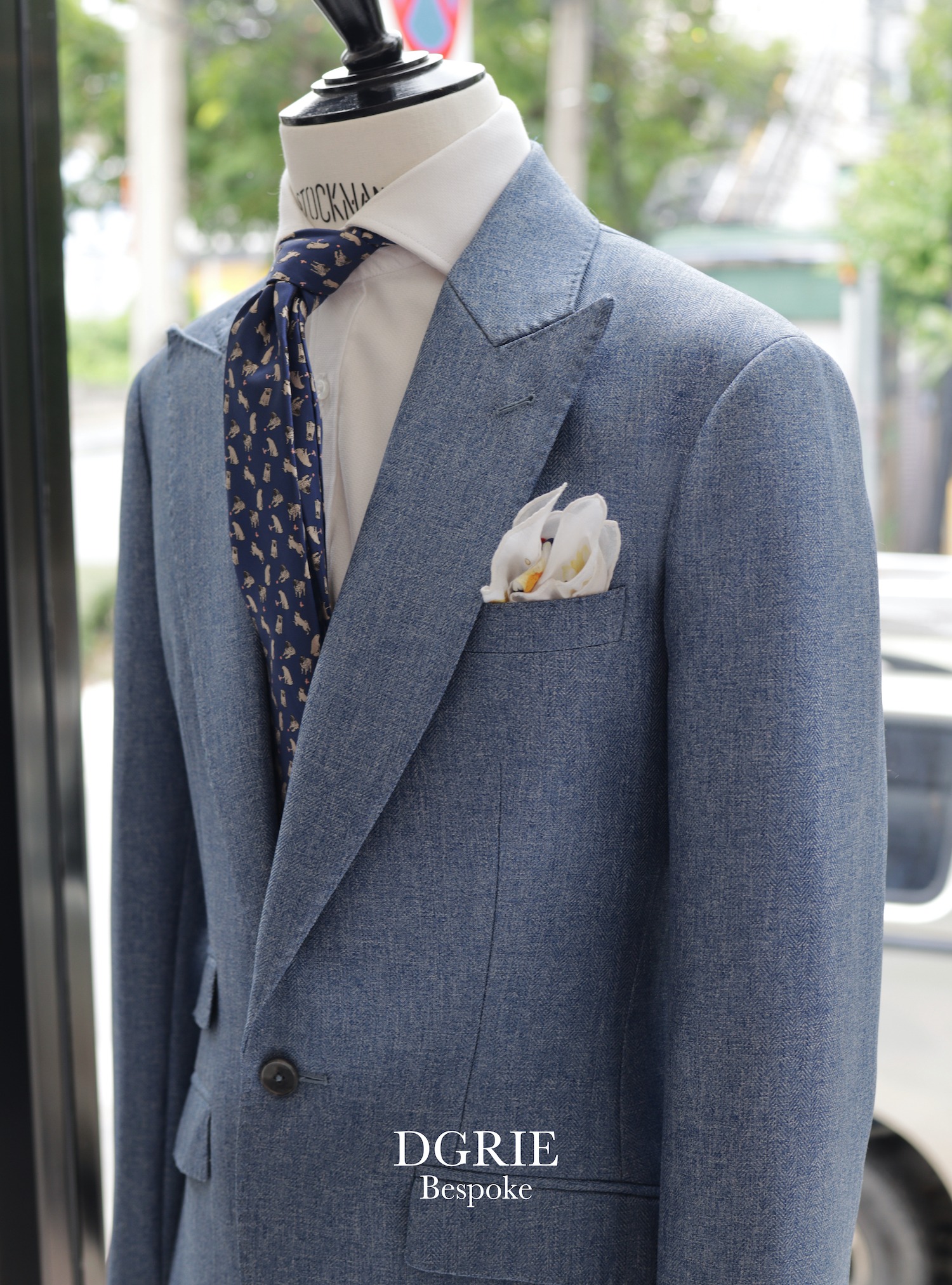 blue herringbone suits dgrie 3