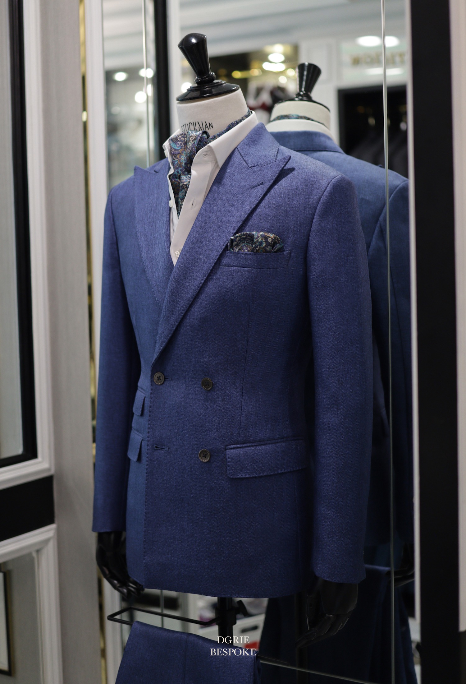 dgrie blue herringbone double breasted suits dgrie 2