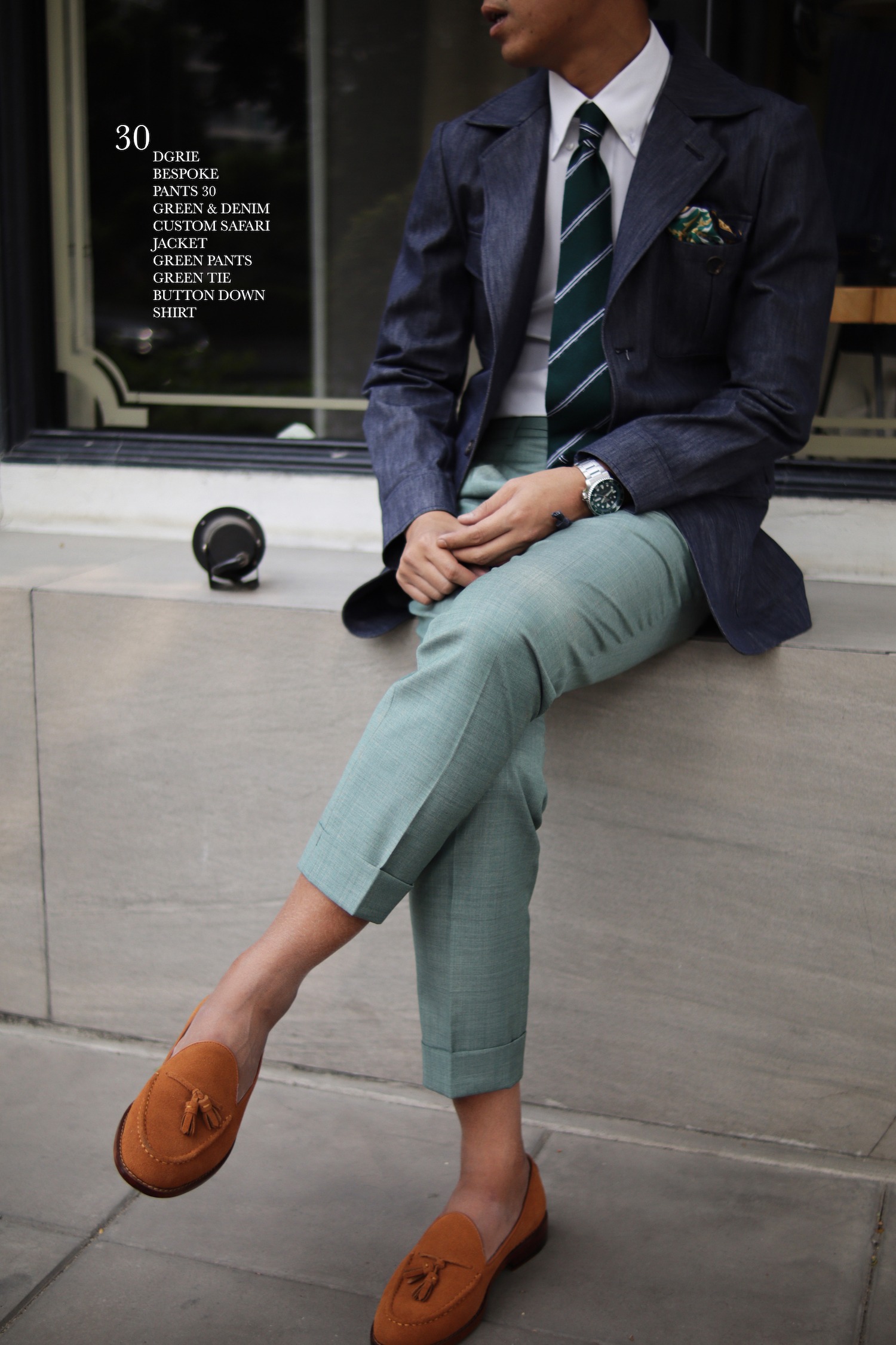dgrie pants 30 denim green gurkha dgrie 8