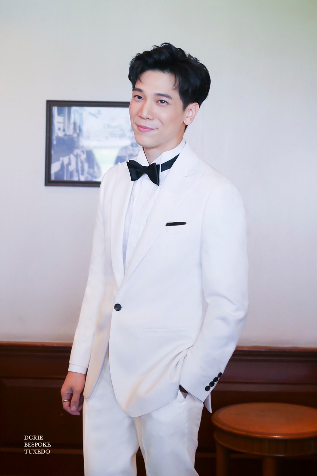 white tuxedo arm kornkan dgrie 6