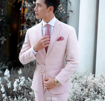 bie kpn kpn pearl pink slim fit suit dgrie