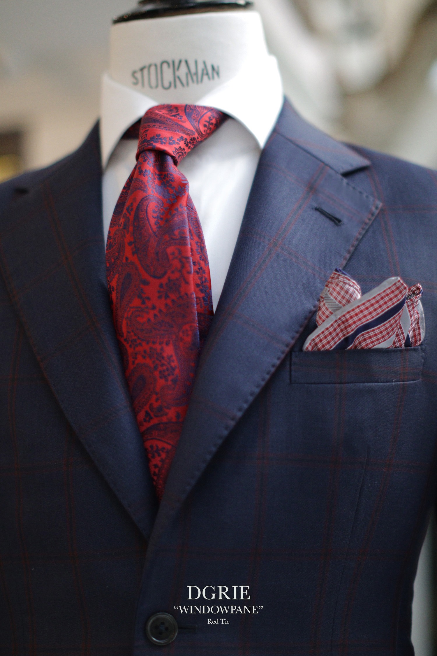 dgrie navy x red windowpane dgrie 1