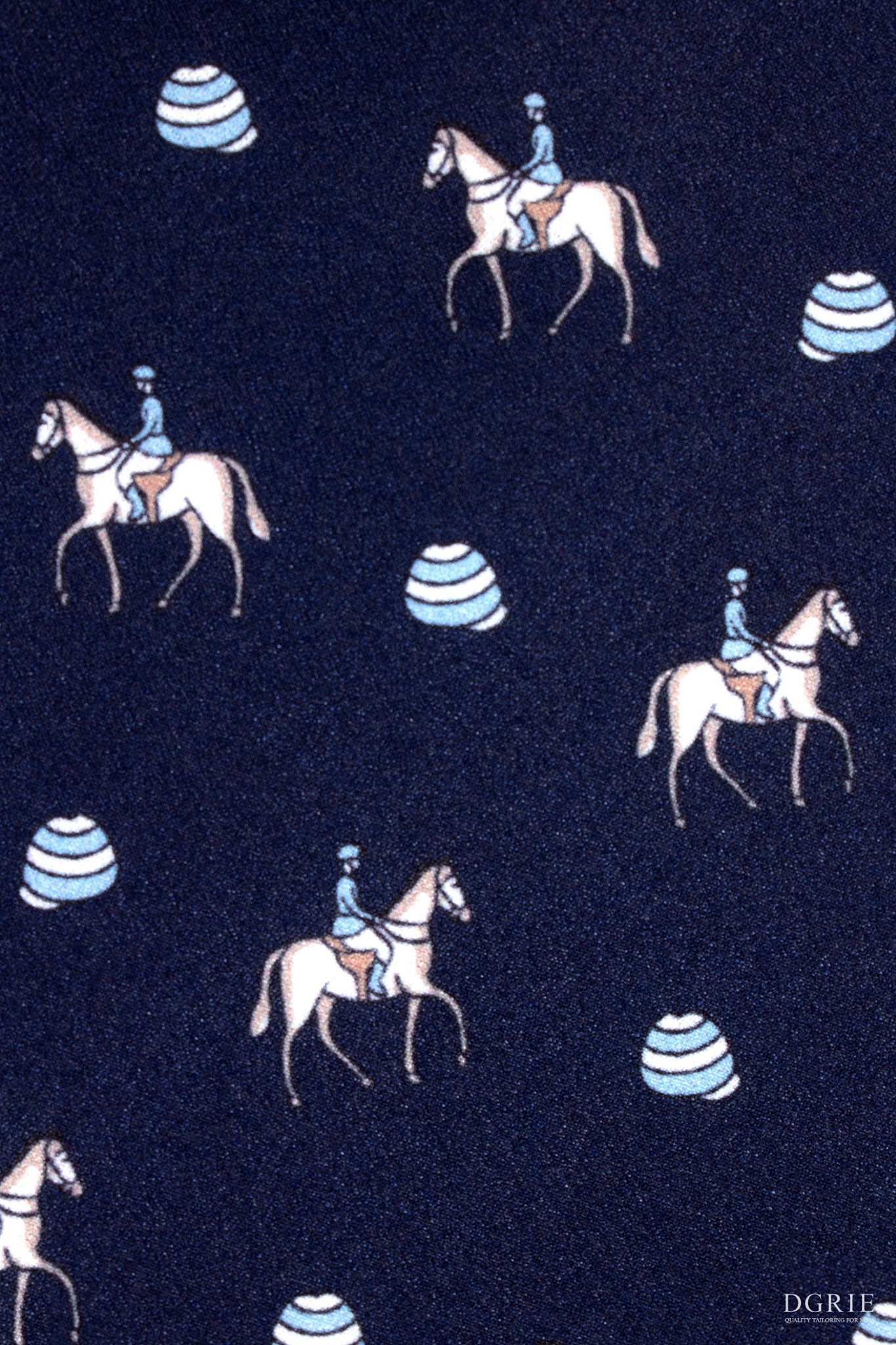 navy blue horse vintage necktie dgrie 1