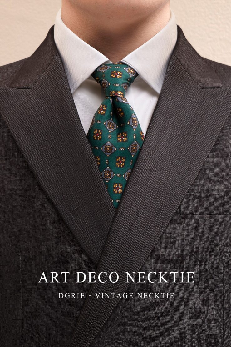 dark green art deco tie 1930 dgrie 2