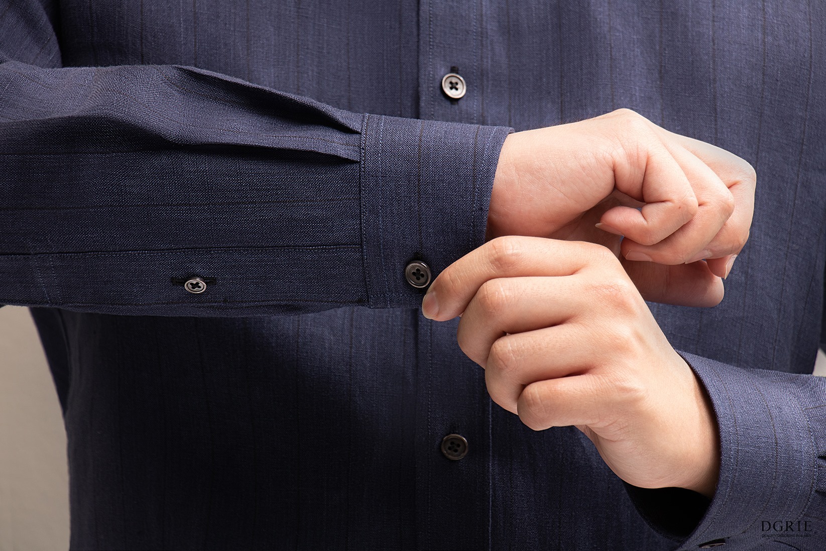 dark ocean blue linen shirt dgrie 2