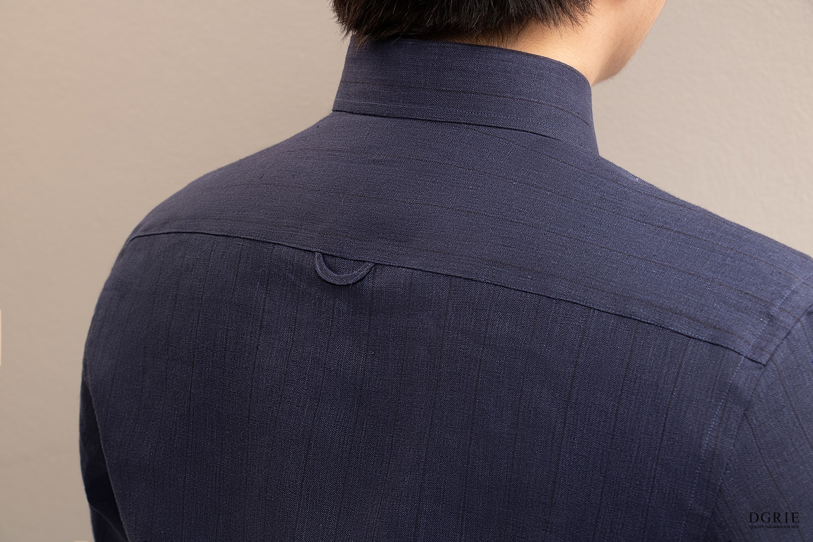 dark ocean blue linen shirt dgrie
