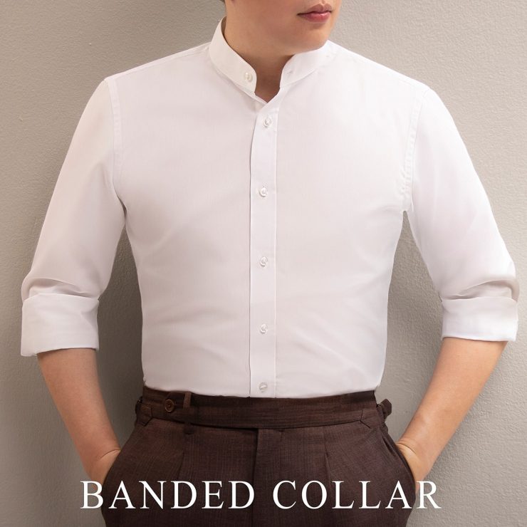 white shirt banded collar dgrie 6