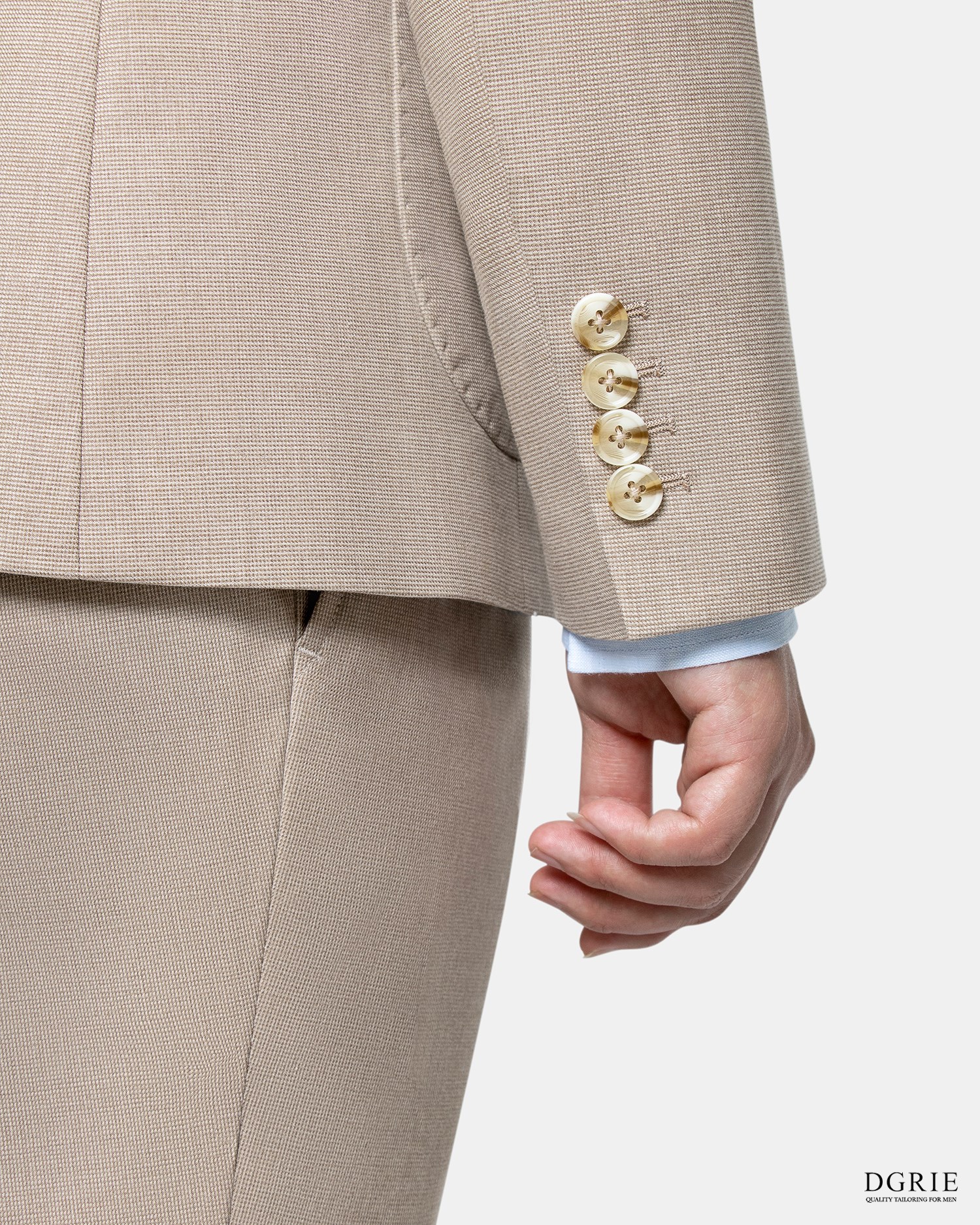 beige cotton wool 2 button dgrie 3